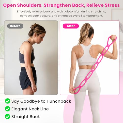 7 Ring Adjustable Resistance Bands, Workout Stretch Fitness Resistance Exercise Band with 7-Level, Ideal for Women Men Yoga/Pilates/Physical Therapy/Home Gym for Arm/Shoulders/Foot/Leg Fitness - color: Pink