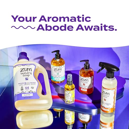Zum by Indigo Wild All-Purpose Cleaner Combo (Pack of 2) - Natural Multipurpose Cleaners with Essential Oils, Baking Soda & More - Frankincense & Myrrh & Lavender, 16 fl oz Each