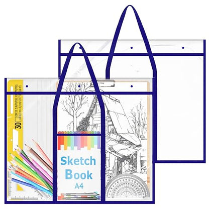 Large Poster Storage Bag, Extra-Large Portfolio Folder Art Portfolio Bag 30 x 25 Inches, Bulletin Board Poster Storage for Bulletin Boards, Scrapbooks, Keepsake, Anchor Chart (31" X 25", 2 Pack )