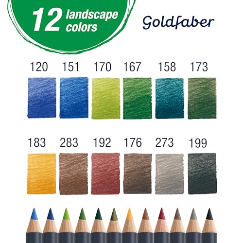 Faber-Castell Goldfaber Colored Pencils, Landscape Tones