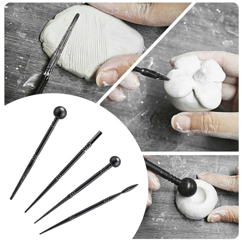EIGTWEN 100ml Air Dry Clay Glaze and 29pcs Clay Tools Kit, Gloss Varnish | Gloss Glaze, Waterproof,Prevents Clay Scratches & Wear, Air Dry Clay Tool,Dotting Tools,Ball Tools,Carving Tools,Shaper Tools - size: Gloss