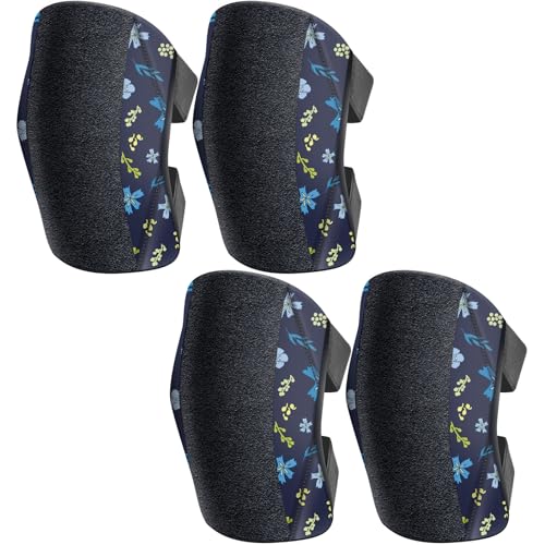 2 Pack Garden Knee Pads for Women, Lightweight Waterproof KneePads for Gardening, Anti Slip Leather Foam Padding Kneeling Pads for Flooring and Carpet Cleaning, House work, Gardening Maintain, Knee Protector, Blue Flower - color: Blue Flower, size: 2 Pair