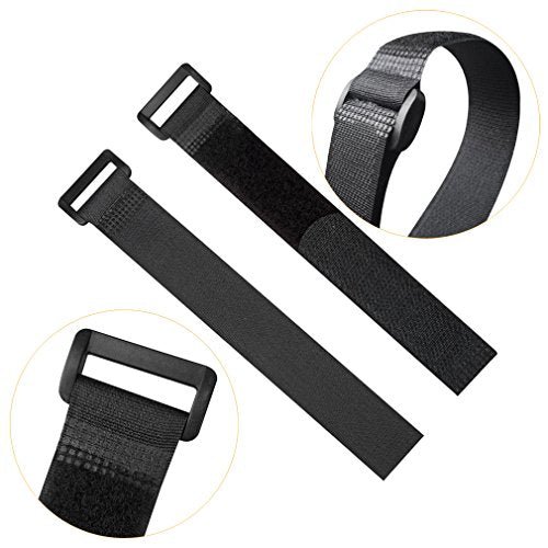 YiwerDer 32Pcs Reusable Fastening Cable Straps and Cable Ties with Buckles, Variety Sizes 8"-12"-18"-24"-36", Premium Adjustable Multi-Purpose Hook and Loop Cinch Strap Cord Ties - style: (8-12-18-24-36) x 1Inch