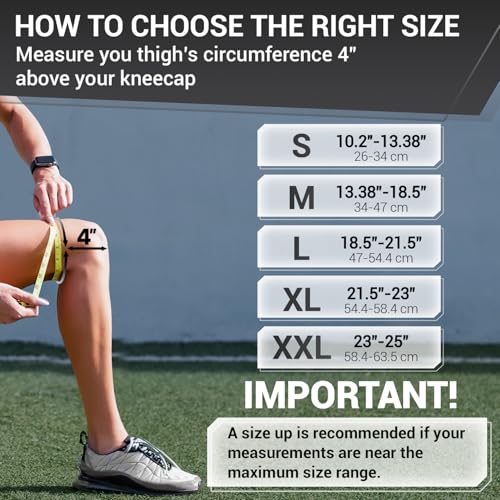 DR. BRACE ELITE Knee Brace with Side Stabilizers & Patella Gel Pads for Maximum Knee Pain Support and fast recovery for men and women-Please Check How To Size Video (Mercury, Large) - color: Mercury, size: Large