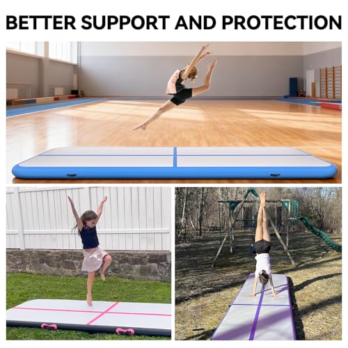 Inflatable Air Gymnastics Tumbling Mat 6ft 10ft 13ft 16ft 20ft - color: Black, size: 6.6ft*3.3ft*4in(2*1*0.1m)