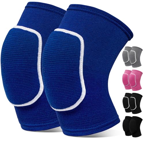 Volleyball Knee Pads,Knee Pads for Women,Men,Kids,Girls,Knee Brace for Basketball Volleyball Football Dance Yoga Tennis Running Cycling Workout Climbing (Blue, Small) - color: Blue, size: Small