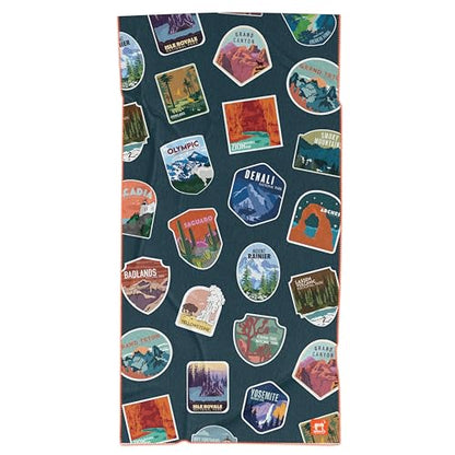 Sprints Athletic Running Towel, Full-Sized, Car Seat Cover - Performance Microfiber… (National Parks) - color: National Parks