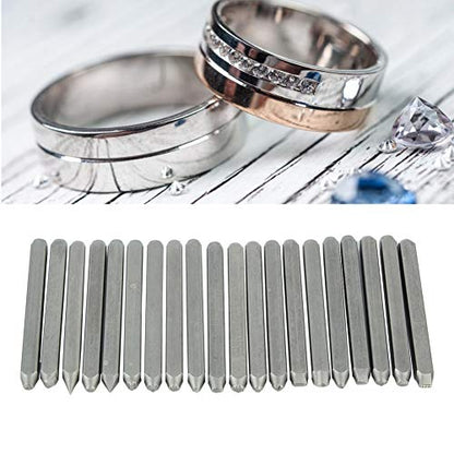 Fayelume 20 PCS Metal Stamping Kit, Metal Stamps for Steel, Jewelry Anvil Chisel, for Jewelry Carbon Steel Flower Hole Punch Tool