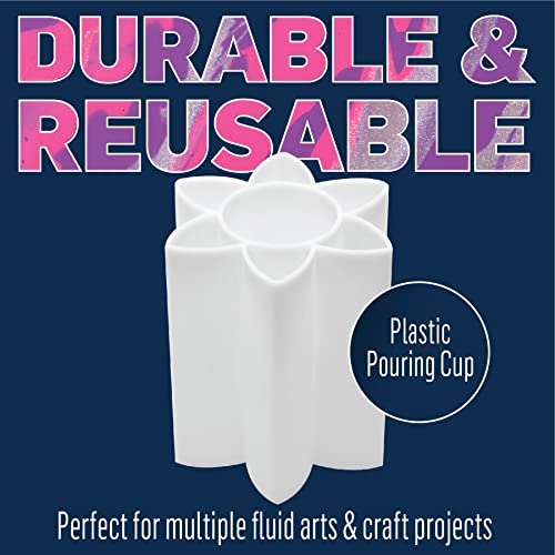 FolkArt Drizzle Open Pour Cup, Flower Pour Cup Perfect for Fluid Paint Pouring Arts and Crafts Projects, 50423 - style: Flower Pour Cup