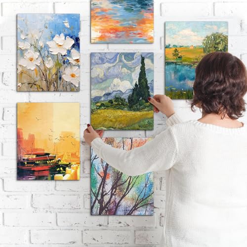 CONDA Canvas Board 8 x 10 inch, 24 Pack Canvases for Painting, 100% Cotton Canvas for Drawing, Gesso Primed Acid-Free, Artist Canvas Panels for Acrylic, Pouring & Oil Painting