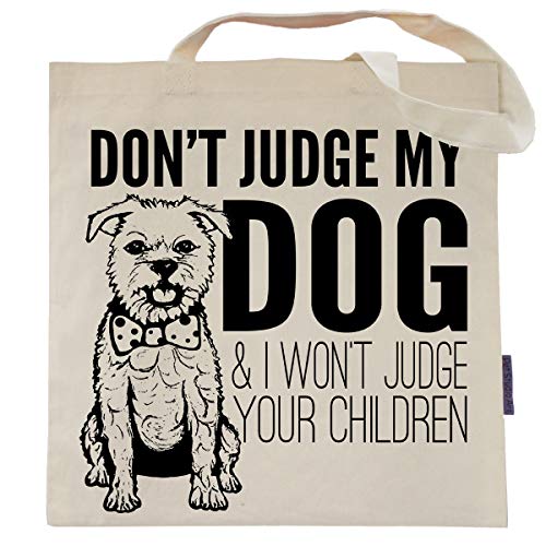 Pet Studio Art Don't Judge My Dog Tote Bag - color: Dog