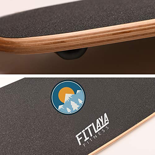 Fitlaya Fitness Balance Board Trainer Wooden Training Equipment for Fitness Workout, Hockey‎, Skateboarding, Surfing and Snowboarding - style: SUN & SNOWMOUNT
