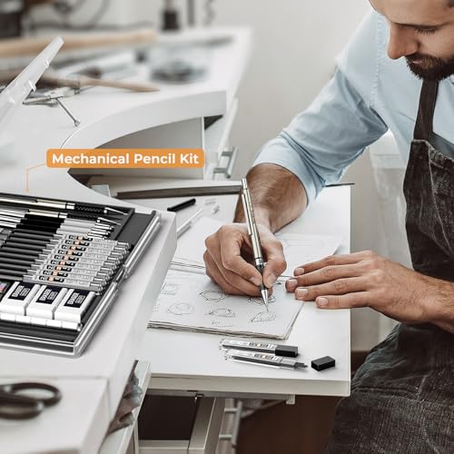 Nicpro Art Drawing Supplies Kit in Leather Case