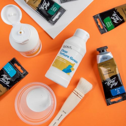 Mont Marte Premium Clear Texture Gesso Acrylic Medium 8.45oz (250ml) - size: 8.45 Fl Oz (Pack of 1)