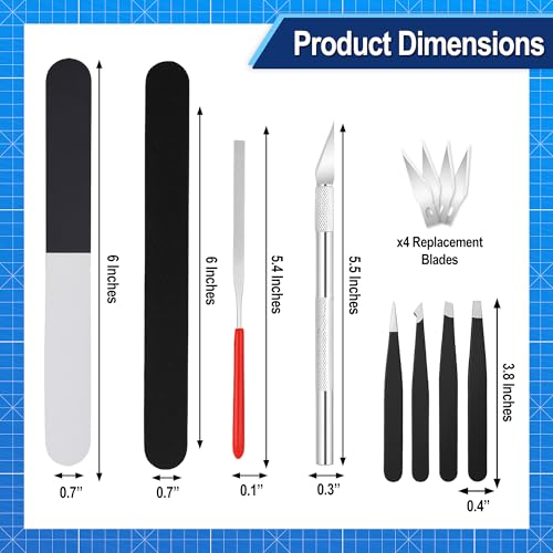 Mandala Crafts 22 PC Model Building Hobby Tools Kit for Metal & Plastic | Pliers, Clipper, Knife, Bending, Winding, Twisting Rod for Miniatures, Mecha, Scale Kits, Aircraft, Tanks, Ships, Cars, Resin - style: 3D Metal Model Puzzle Tool 25 PCs
