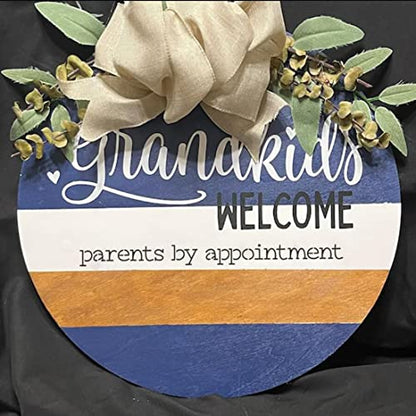 Welcome Stencils for Painting on Wood Funny Sarcastic Stencil 12" | Large Gather Stay Awhile Templates for Door Hanger,Doormat, Porch Sign, Wreath - style: Funny