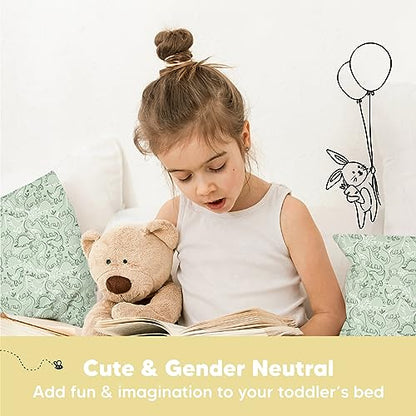 Toddler Pillow with Pillowcase, 13x18 My Little Dreamy Pillow (DinoDood) - color: Dinodood