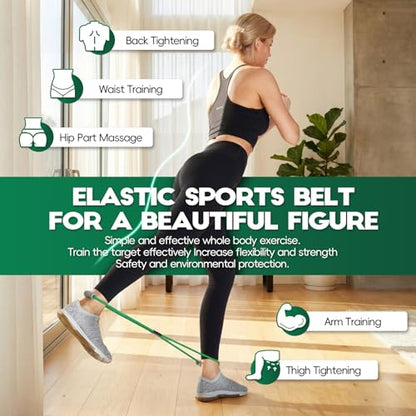 Figure 8 Resistance Bands with Handles, Arm Resistance Bands | Home Workout, Physical Therapy, Strength Training, Travel Portable, Arm workouts - color: Yellow,Green,Red(60lbs)