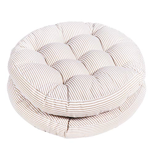 Tiita 22 Inch Floor Cushion - Round Outdoor Chair Cushion Pad | Large Meditation Cushion & Floor Pillow for Adult Sitting, Living Room, Balcony & Patio, Beige - color: (Round)|beige