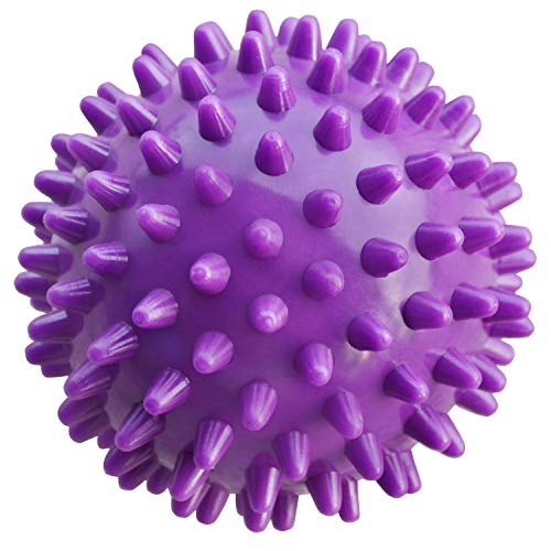 PGYUD Spiky Massage Ball – Trigger Point & Plantar Fasciitis Relief – Deep Tissue Roller for Feet, Back, and Muscles (Purple) - color: Purple-1 Pack