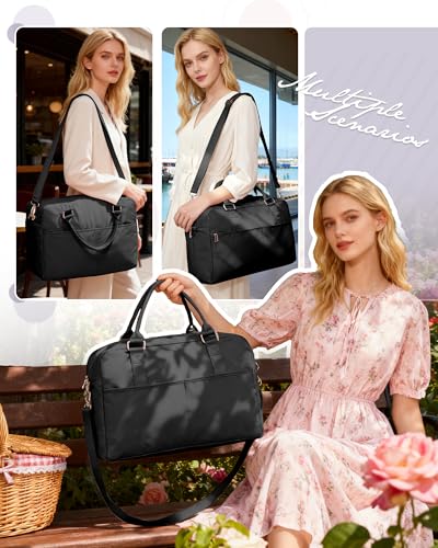 Gym Bag for Women,Travel Duffle Bag for Travel with Wet Pocket Weekender Overnight Carry On Tote Bag Luggage Bag with Trolley Sleeve Personal Item Travel Bag Hospital Diaper Bag Black - color: M1-Black