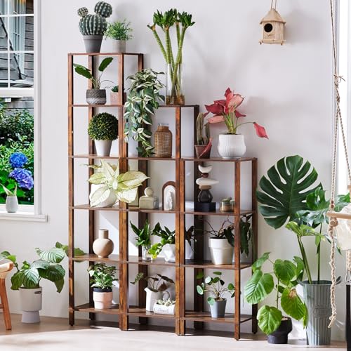 YUFAM 4 Tier Small Bookshelf, Narrow Tall Shelf, Wooden Book Shelf, Brown - color: Brown, size: 4-Tier