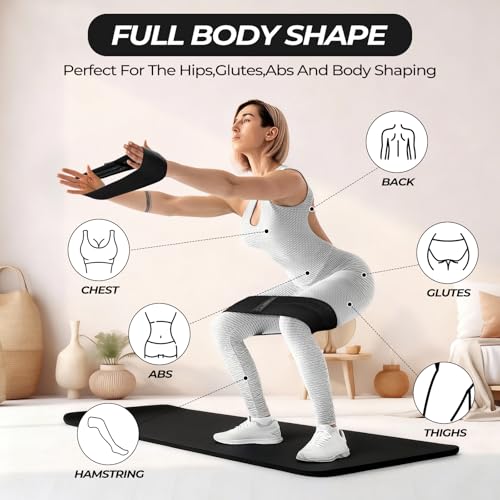 Seenelling 18 Pcs Pilates Ring and Ball Bulk Home Pilate Kit - color: Black
