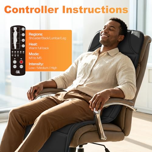 CILI Full Body Massage Mat with Heat, Upgrade Graphene Heating Vibration Back Massage Pad, Full Body Massager for Bed Chair Sofa, Massage Mattress Pad, Ideal Gifts for Mom Dad