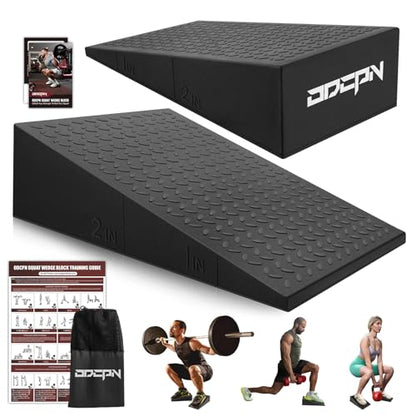 Squat Wedge Block, 1500 LBS Capacity, Non-Slip Heel Elevated Squat Wedge
