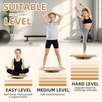 Juoe 360° Maze Balance Board Wobble Board,Sensory Balance Toys