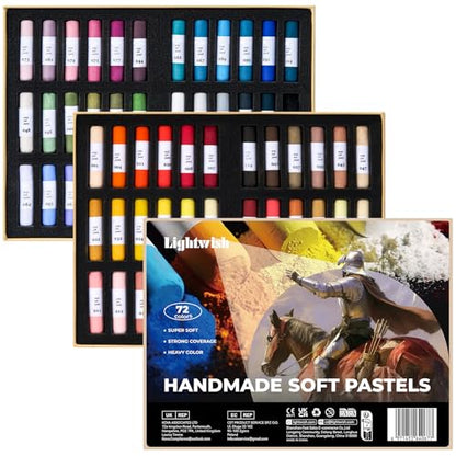LIGHTWISH Soft Pastels Set for Artists, Beginners & Adults | Vibrant Drawing Pastel Sticks for Art Sketching & Shading