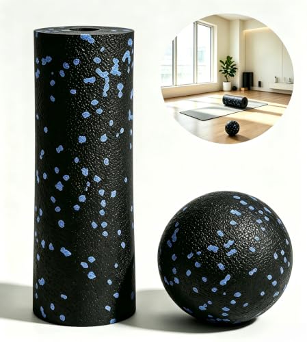 Mini Foam Roller Peanut Ball for Muscle Massage - for Trigger Point, Myofascial & Deep Tissue Massage. Ideal Pre/Post-Workout to Relax Tight Muscles, Relieve Soreness & Accelerate Recovery