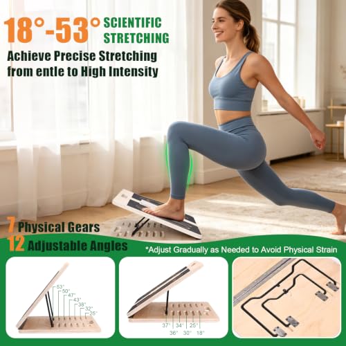 Slant Board Calf Stretching for Ankle Mobility & Balance Board with Maze