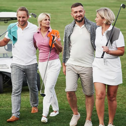 Remagr 4 Pack Golf Towel Microfiber - color: Black, Gray, Orange, Light Blue