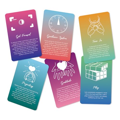 A ART·ZONE 52 Pcs Positive Affirmations Meditation Spiritual Self Care Cards Gifts, 9.7x6 cm Paper Prints - color: 1 Piece