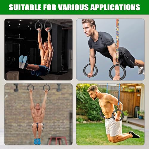 SELEWARE Trapeze Swing Rings, Gymnastics Rings for Swingset - color: 2-Pack Trapeze Rings