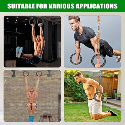 SELEWARE Trapeze Swing Rings, Gymnastics Rings for Swingset - color: 2-Pack Trapeze Rings