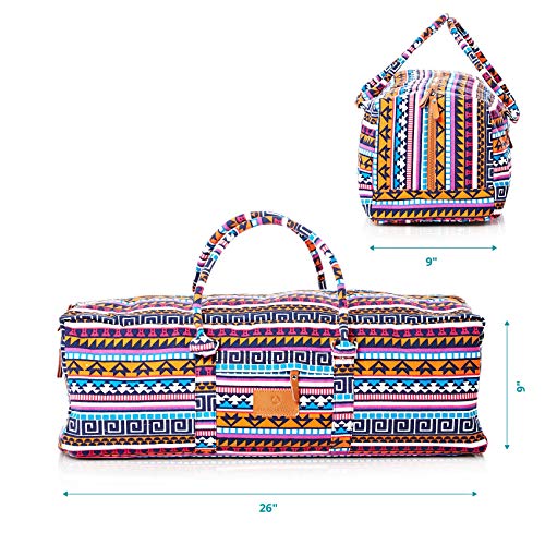 #DoYourYoga Full-Zip Extra Large Yoga Mat Tote Bag with Multi-Functional Storage Pockets for Sports Gym Pilates »Ghanpati« - color: Maya