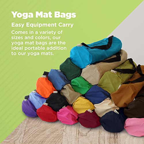 Natural Hemp Fabric Yoga Mat Bag with Shoulder Strap - Lightweight and Durable Gym Bag to Carry the Extra Large Mat Sizes - Ideal for Yoga, Pilates & Fitness Equipment - Made in USA, 8" X 32" - color: Hemp Cactus
