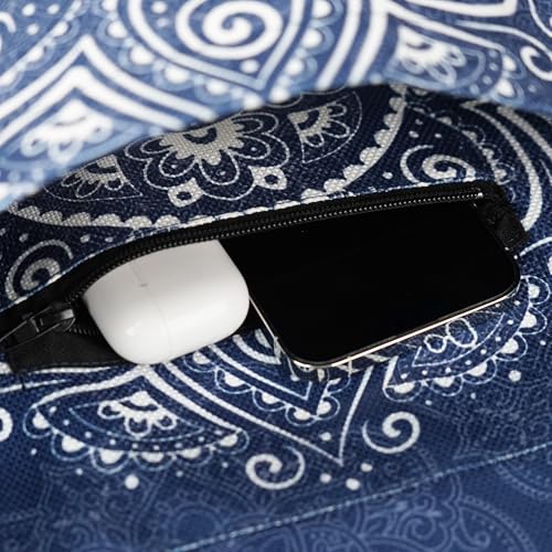 Yoga Mat Bag Yoga Tote Bag with Large Pocket and Zipper Pocket Yoga Mat Bag Carrier Fit Most Size Mats and All You Stuff - color: dark blue