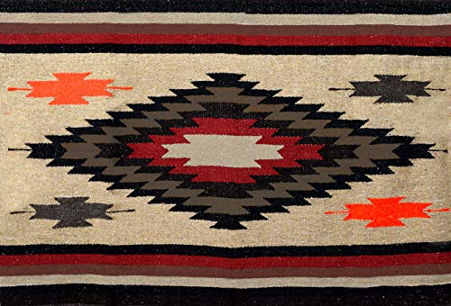 Open Road Goods Handwoven Mexican Diamond Blanket, Throw, or Yoga Bolster - Southwestern Style Blanket - Brown - color: Brown Blanket