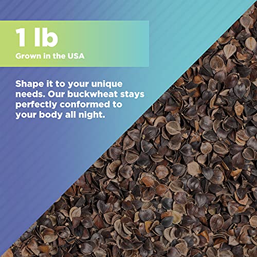 Organic Buckwheat Hulls Filling – Natural and Eco-Friendly Refill for Pillows, Yoga Zafus and Cushions - Hypoallergenic Premium Natural Pillow Replacement – USA Grown and Processed, 1 lb - size: A - 1 lb