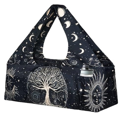 Yoga Mat Bag - Large Yoga Bag with Yoga Mat Strap, Zipper and Pockets - Yoga Bags and Carriers Fits All Your Stuff - Personalized Yoga Mat Bags for Women Fits Most Size Mats - color: Tree of Life