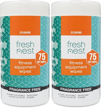 Fitness Equipment Wipes - Cleaning Wipes - 2 Pack - size: 75 Count (Pack of 2)