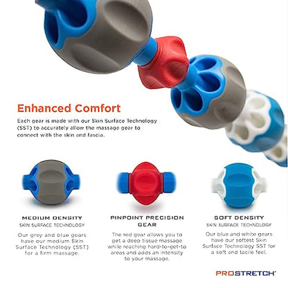 ProStretch Pro Roller, Massage Stick for Muscle Soreness & Trigger Points | Massage Stick Roller for Deep Tissue Therapy, Physical Therapy & Myofascial Trigger Point Release