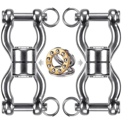 SELEWARE Heavy Duty Bearing Swing Swivel, 360° Rotation Hanging Accessory - color: Swivel - Style B, 2 Pack