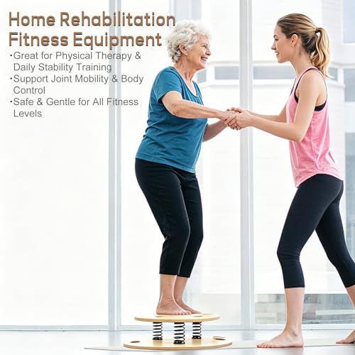 Balance Board & Wobble Board with Spring System,Proprioception Trainer for Physical Therapy,Rehabilitation, Posture & Coordination,Balance Board for Adults,Seniors & Kids