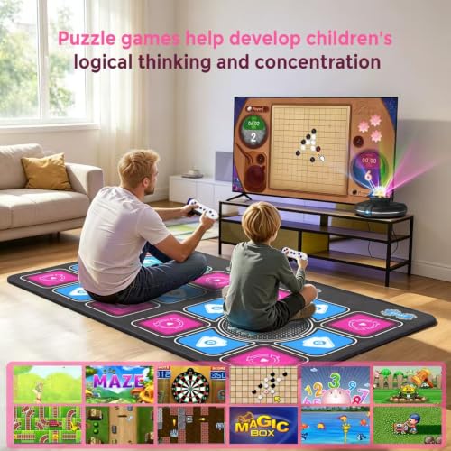 Electronic Dance Mat for Kids & Adults: 2 Player Interactive TV Video Game