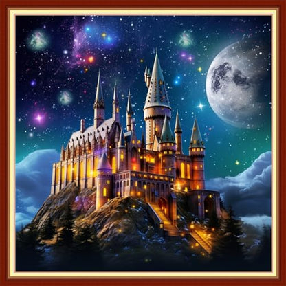 Artvxeay Stamped Cross Stitch Kits Beginners Full Range of Embroidery Starter Kits for Adults Printed Cross Stitching DIY Needlepoint Kit 11CT- (Colorful Castle 18x18 inch) - color: ColorArt20
