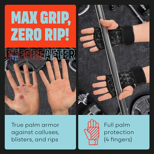 Mava Sports Weight Lifting Gloves with Wrist Support, Work Out Gloves, Gym Gloves - Great for Cross Training, Pull Ups, Calisthenics and Gym, Workout Gloves for Men & Women - color: Black, size: X-Small